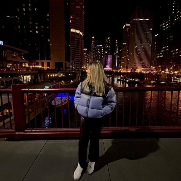 The North Face Women's Black and Lavender Puffer Jacket - Picture 5 of 12